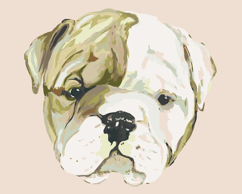 Diamond painting - BULLDOGGE WELPE (HALEY BUSH)