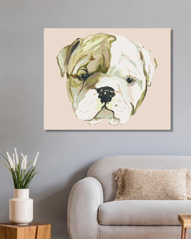 Diamond painting - BULLDOGGE WELPE (HALEY BUSH)