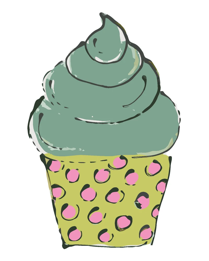Diamond painting - GRÜNER CUPCAKE (HALEY BUSCH)