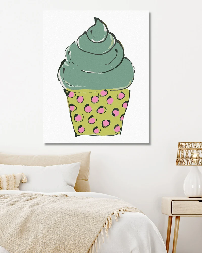 Diamond painting - GRÜNER CUPCAKE (HALEY BUSCH)