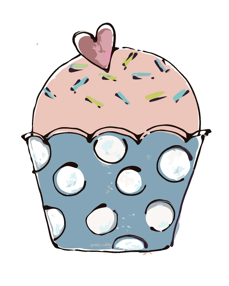 Diamond painting - CUPCAKE MIT HERZ 2 (HALEY BUSCH)