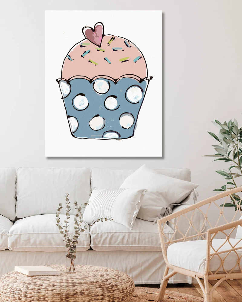 Diamond painting - CUPCAKE MIT HERZ 2 (HALEY BUSCH)