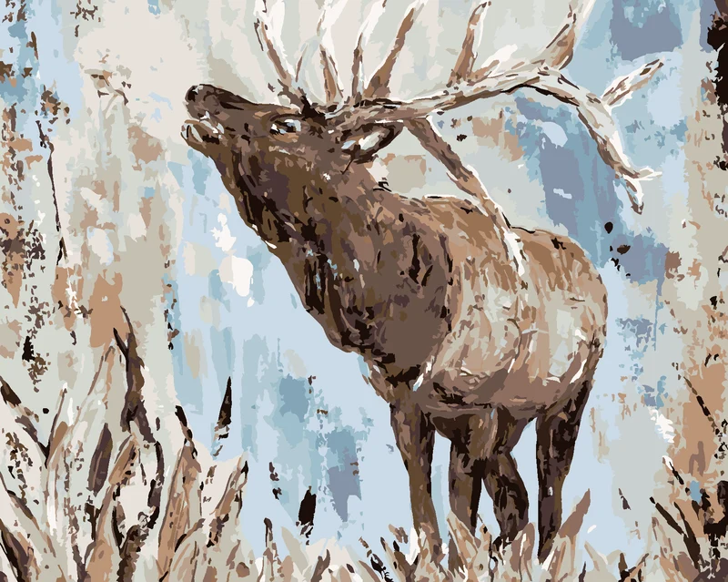 Diamond painting - HIRSCH IN DER LANDSCHAFT (HALEY BUSH)