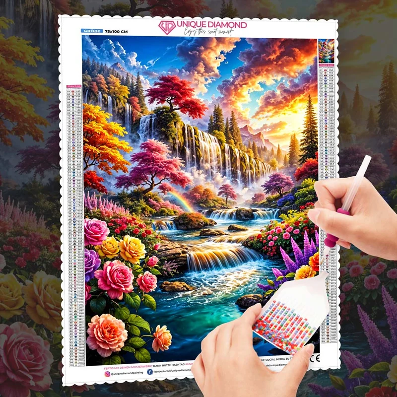 5D Diamond Painting – Paradies der fließenden Farben