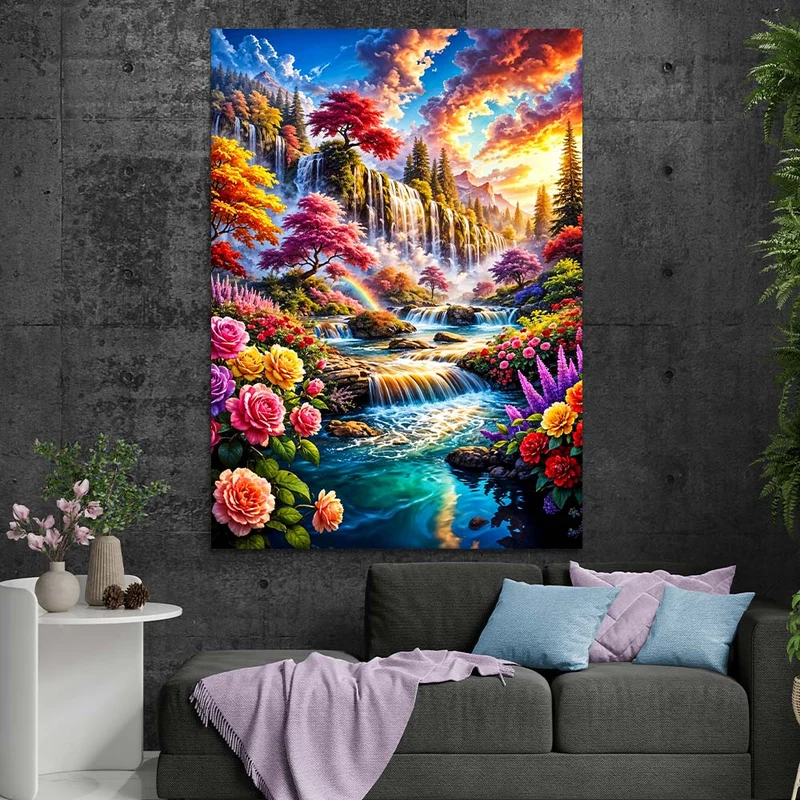 5D Diamond Painting – Paradies der fließenden Farben