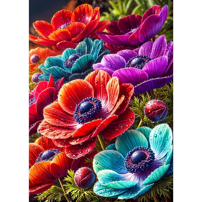 5D Diamond Painting – Blütenfeuerwerk der Farben