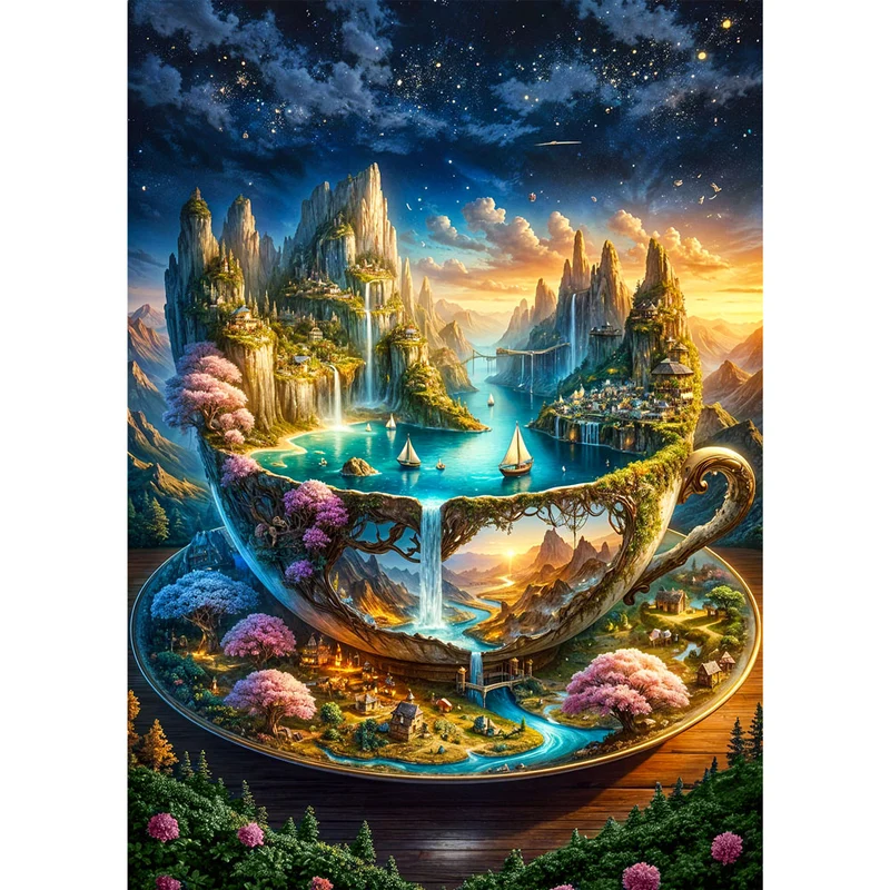 5D Diamond Painting – Traumtasse der Welten