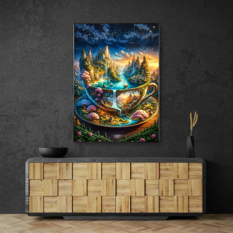 5D Diamond Painting – Traumtasse der Welten
