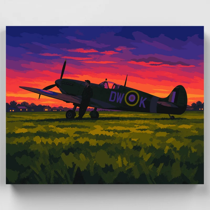 Pilot at Dusk - Paint by Numbers Kit
