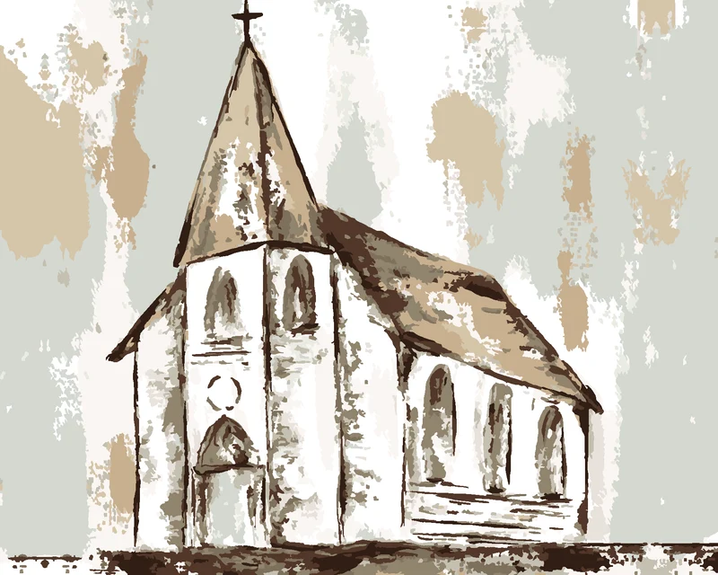 Diamond painting - ABSTRAKTE KIRCHE (HALEY BUSH)