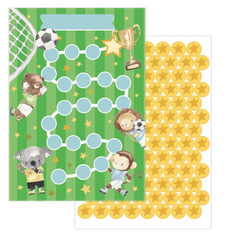 10 Belohnungstafeln für Kinder - Motiv Fußball