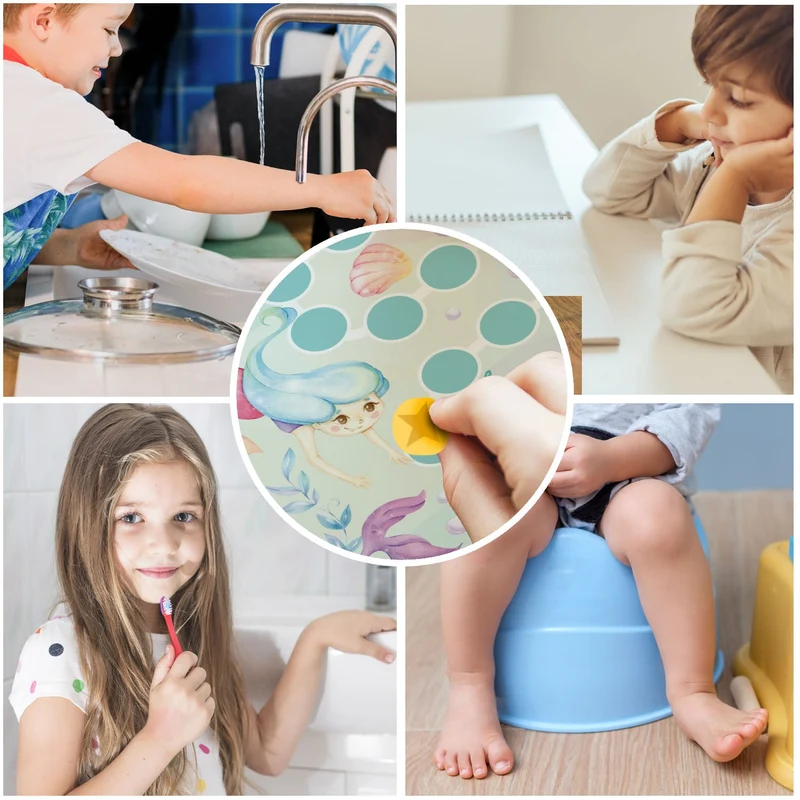 10 Belohnungstafeln für Kinder - Motiv Meerjungfrau