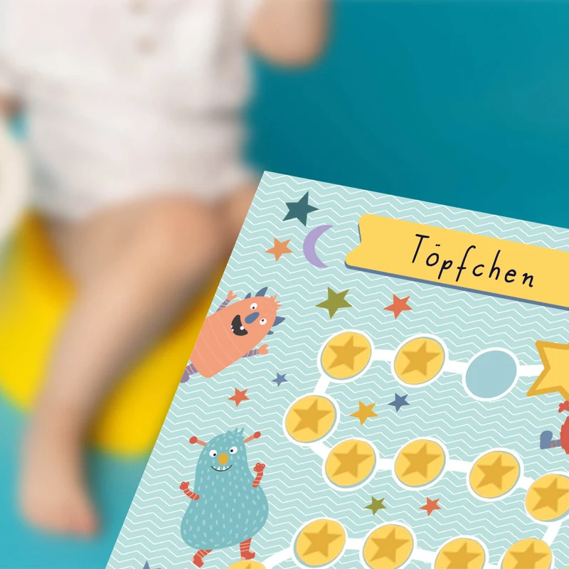 10 Belohnungstafeln für Kinder - Motiv Monster