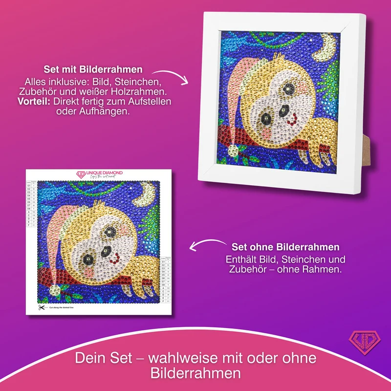 5D Diamond Painting Mini-Bild – Schlummer-Faultier
