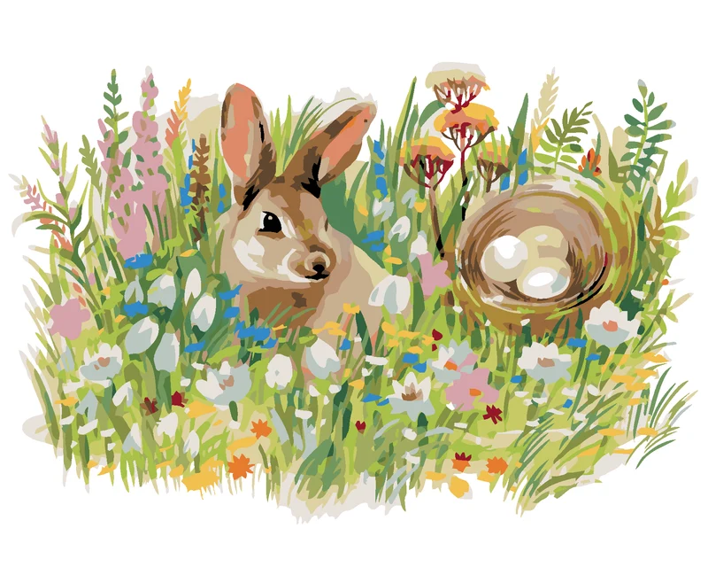 Diamond painting - OSTERNHASE