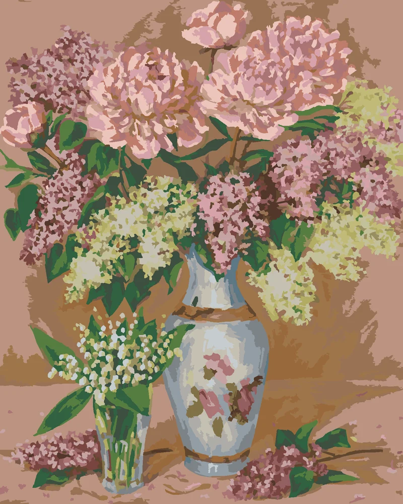 Diamond painting - STILLLEBEN MIT PFINGSTROSEN