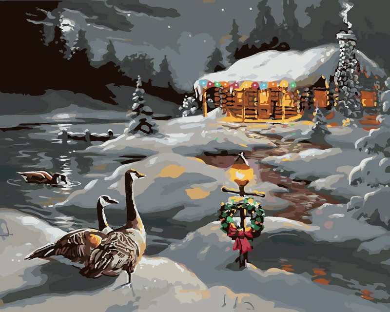 Diamond painting - WEIHNACHTSHÜTTE (D. RUSTY RUST)