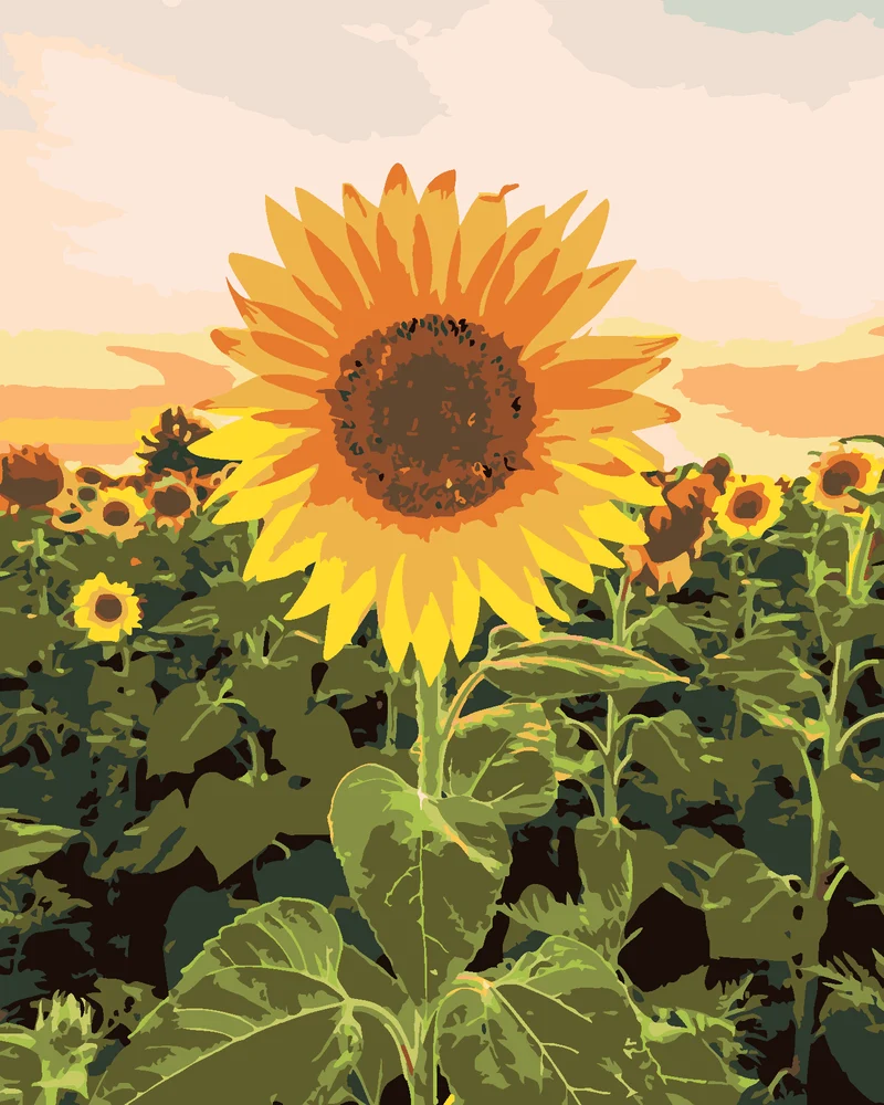 Diamond painting - TOLLE SONNENBLUME