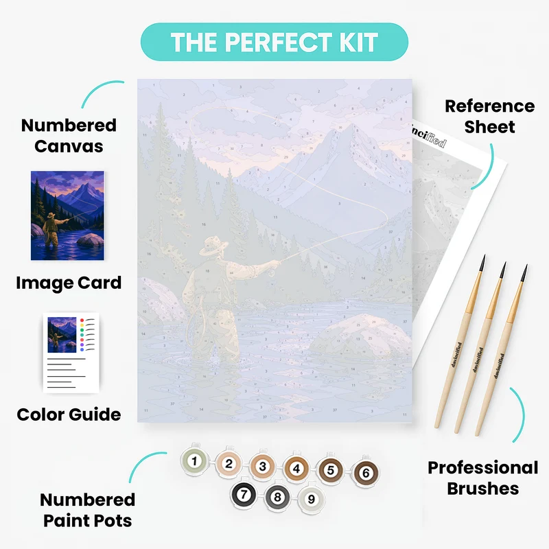 Twilight Trout Cast - Paint by Numbers Kit