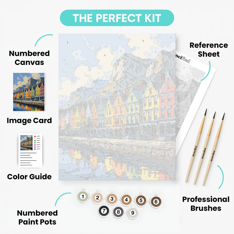 Cape Town Waterfront - Paint by Numbers Kit