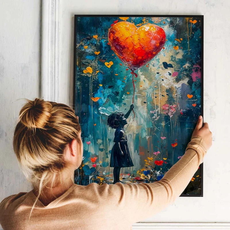 5D Diamond Painting - Herzballon der Hoffnung