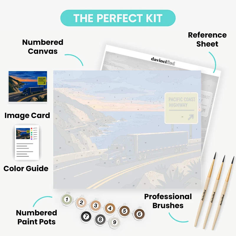 Coastal Highway Hauler - Paint by Numbers Kit