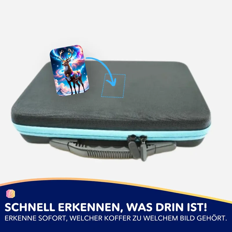 Aufkleber 5er-Set - Rentier im Abendzauber