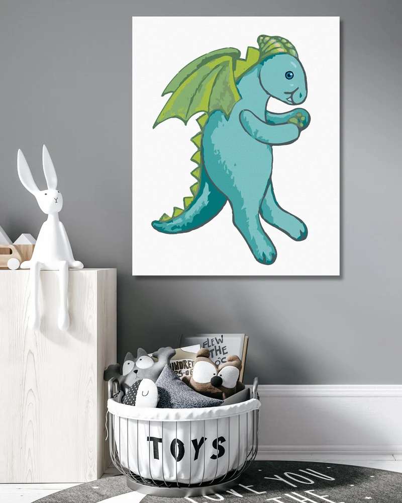 Diamond painting - BLAUER TEDDYDRACHE (SUE ELLEN BROWN)