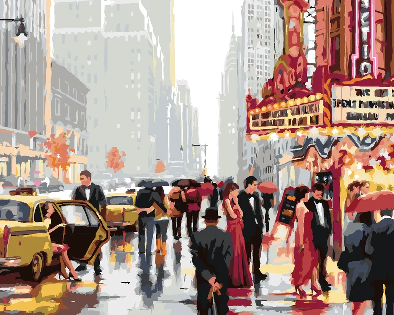 Diamond painting - THEATER IN NEW YORK (RICHARD MACNEIL)