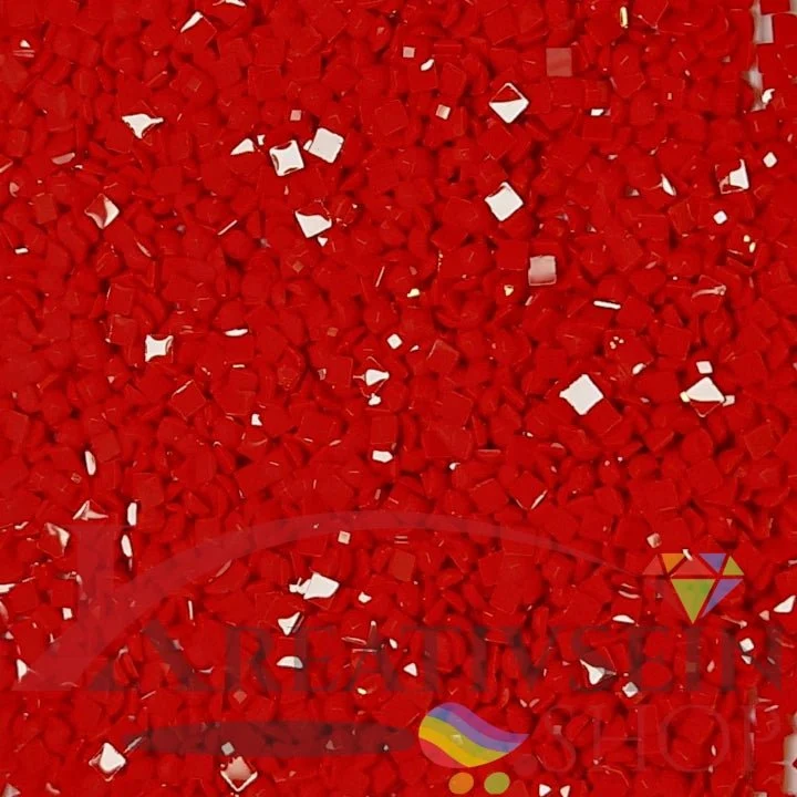 DMC 817 Coral Red VY DK - eckige Steine - Diamond Painting