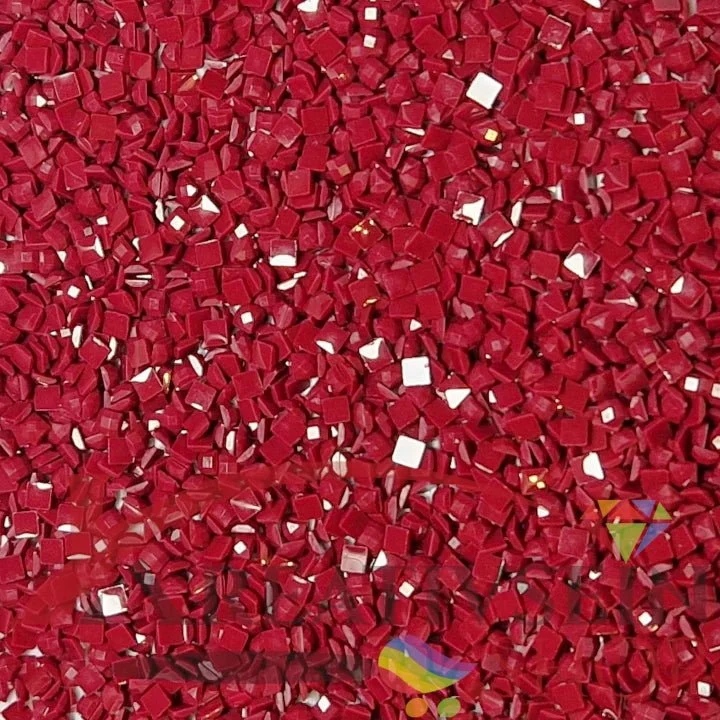 DMC 814 Garnet DK - eckige Steine - Diamond Painting
