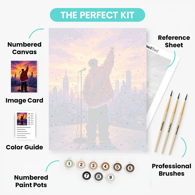 Rooftop Mic Drop - Paint by Numbers Kit