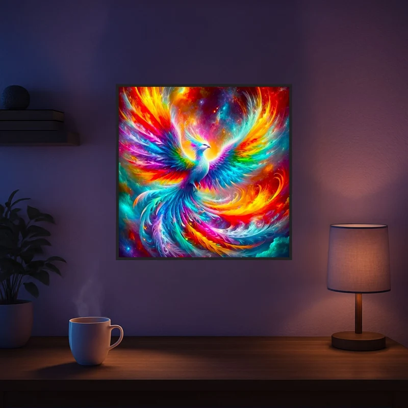 Diamond Painting - Phönix der bunten Farben