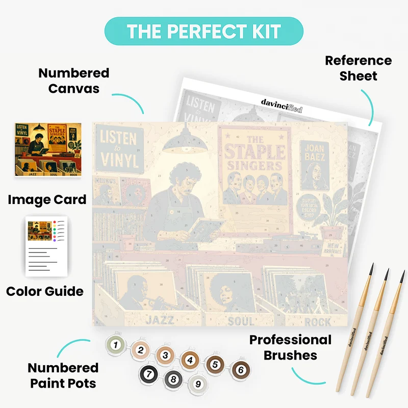 Record Shop Groove - Paint by Numbers Kit