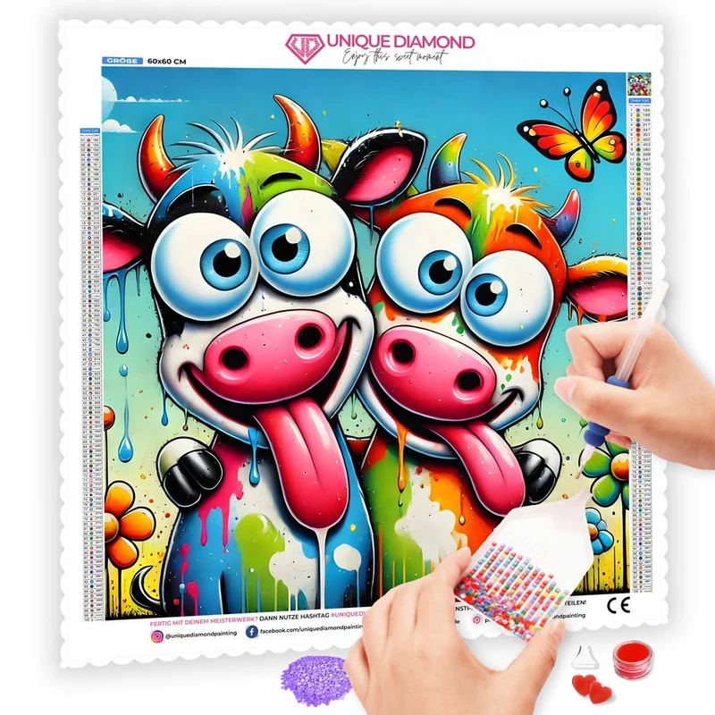 5D Diamond Painting – MooMoo Madness