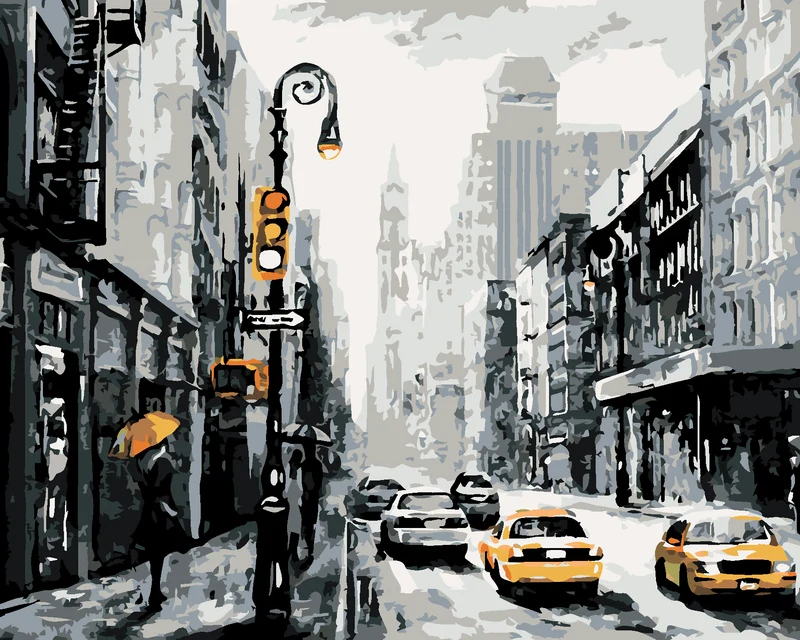 Diamond painting - NEW YORK STRASSEN UND TAXIS