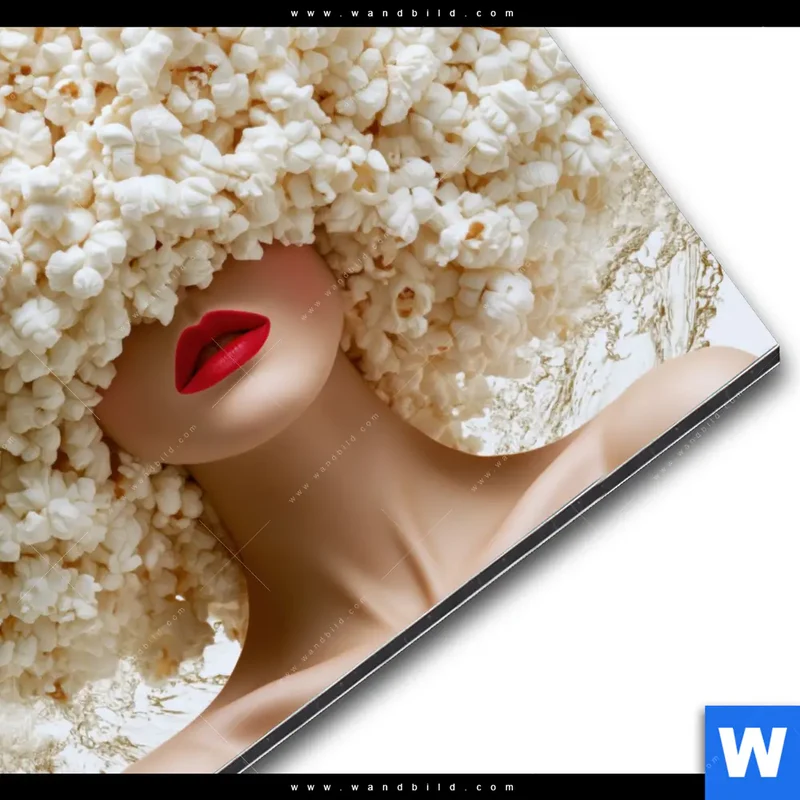 Alu-Dibond Bild | Crazy Popcorn Hair | Rund