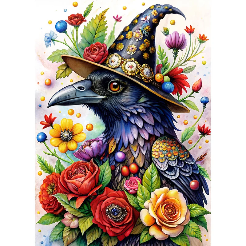 5D Diamond Painting - Magischer Rabe