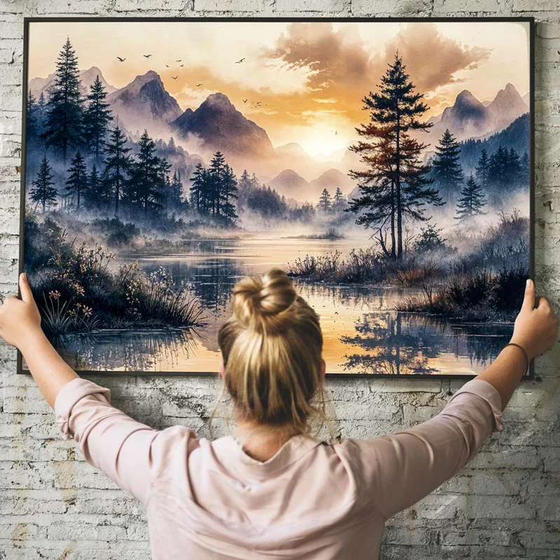 5D Diamond Painting - Morgennebel