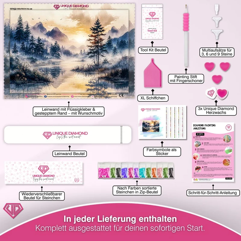 5D Diamond Painting - Morgennebel