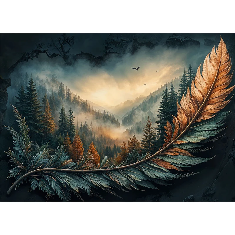 5D Diamond Painting - Mystische Feder