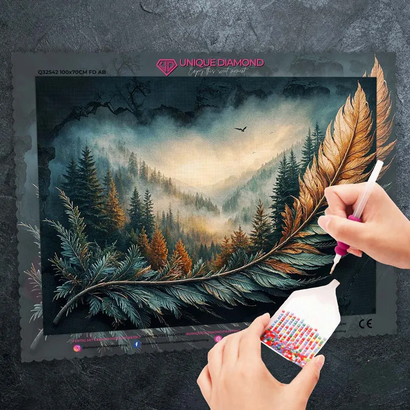 5D Diamond Painting - Mystische Feder
