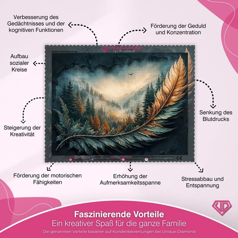 5D Diamond Painting - Mystische Feder