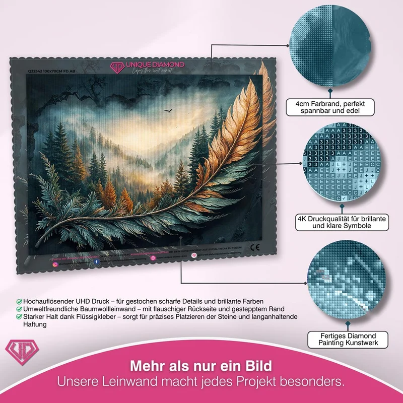 5D Diamond Painting - Mystische Feder