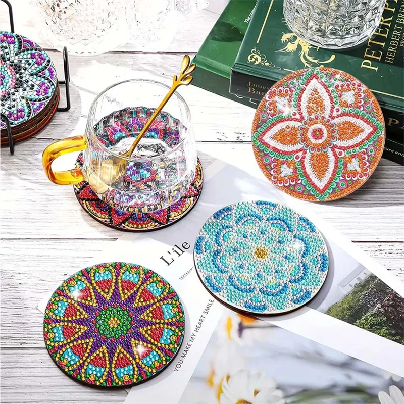 5D Diamond Painting Untersetzer – Mandala Magie