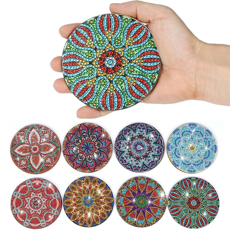 5D Diamond Painting Untersetzer – Mandala Magie