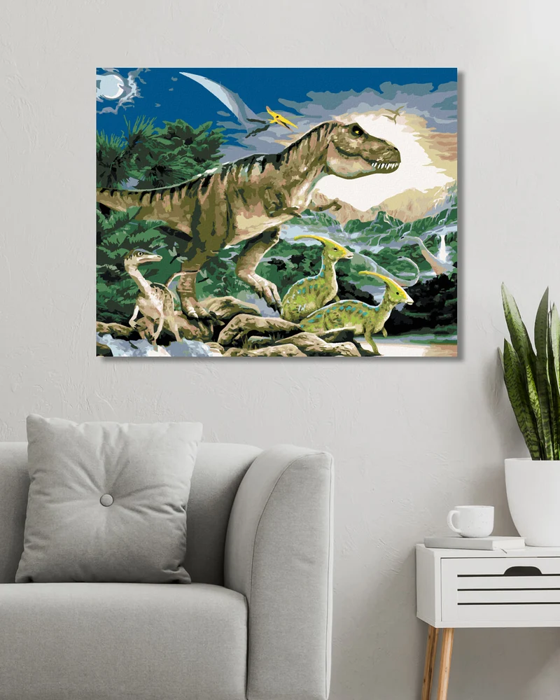 Diamond painting - TYRANNOSAURUS, KÖNIG DER DINOSAURIER (HOWARD ROBINSON)