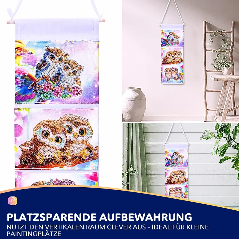 Diamond Painting Aufbewahrung zum Bepainten - Eulen