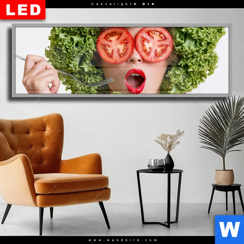 Wechselmotiv Acrylglas Canvalight® DIA | Salat Diva | Panorama