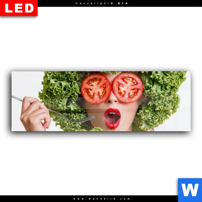 Wechselmotiv Acrylglas Canvalight® DIA | Salat Diva | Panorama
